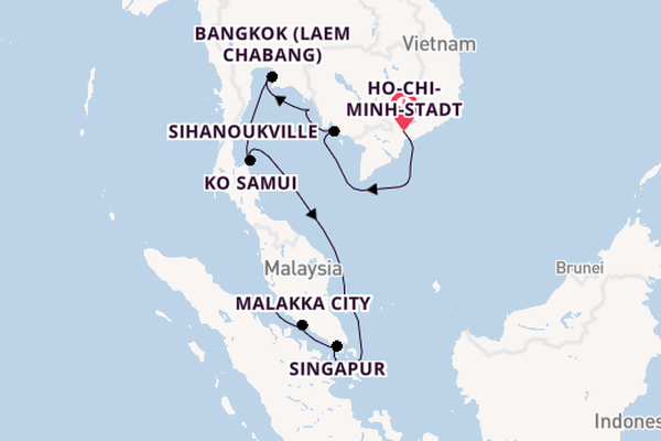 Südostasien ab Ho-Chi-Minh-Stadt, Vietnam auf der EUROPA