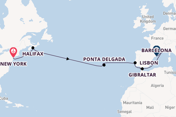 Transatlantic & Repositioning from New York with the MSC Meraviglia