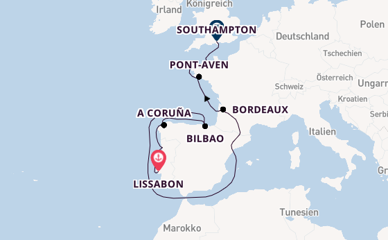 Portugal ab Lissabon, Portugal auf der Sirena