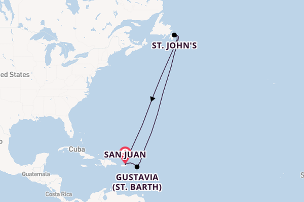 Eastern Caribbean from San Juan, Puerto Rico with the Ilma