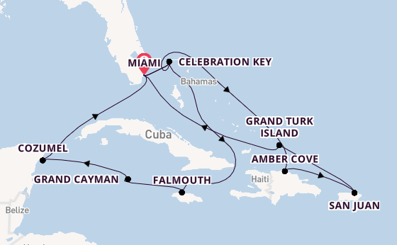 Caribbean from Miami, Florida, USA with the Regal Princess