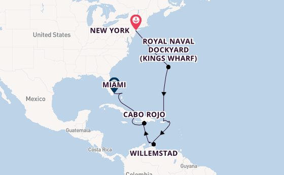 Caribbean vanaf New York, Verenigde Staten met de Norwegian Sun