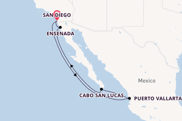 Mexican Riviera from San Diego, California with the Disney Wonder