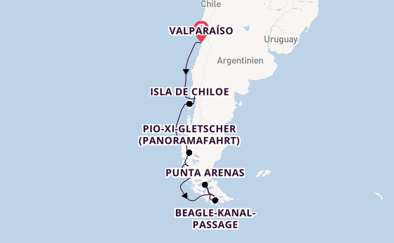 Südamerika ab Valparaíso, Chile auf der HANSEATIC inspiration