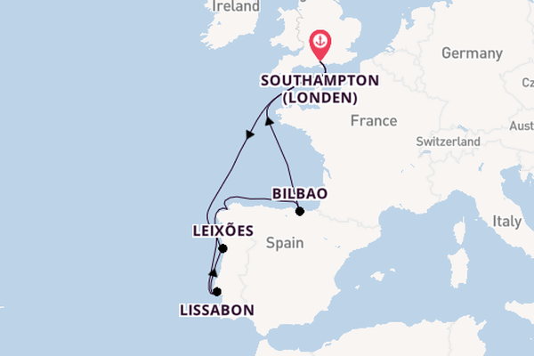 Engeland vanaf Southampton (Londen), Engeland met de Celebrity Apex