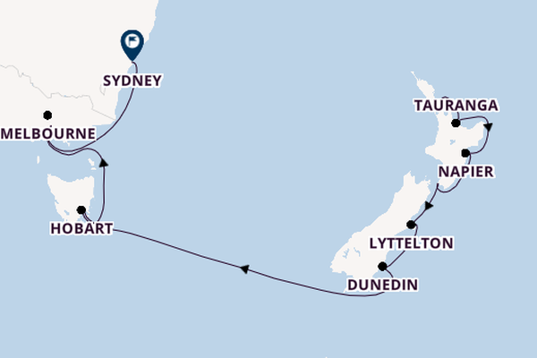 Australië en Nieuw-Zeeland vanaf Auckland, Nieuw-Zeeland met de Riviera