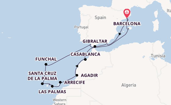 Westelijke Middellandse Zee vanaf Barcelona, Spanje met de Seven Seas Voyager