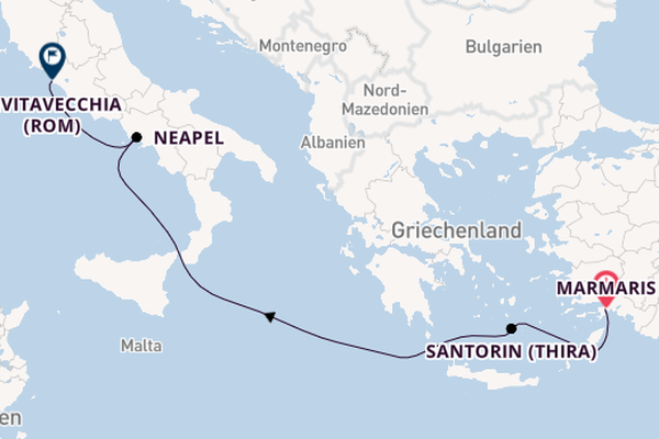 Mittelmeer ab Marmaris, Türkei auf der MSC Divina