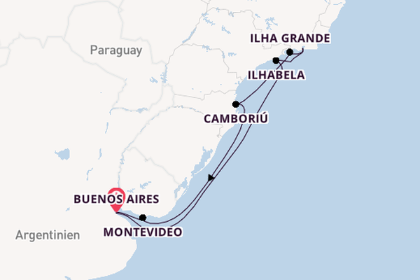 Südamerika ab Buenos Aires, Argentinien auf der MSC Fantasia