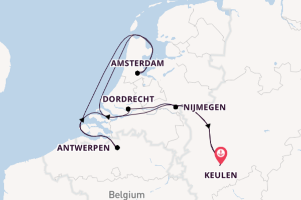 Benelux vanaf Keulen, Duitsland met de A-ROSA Sena