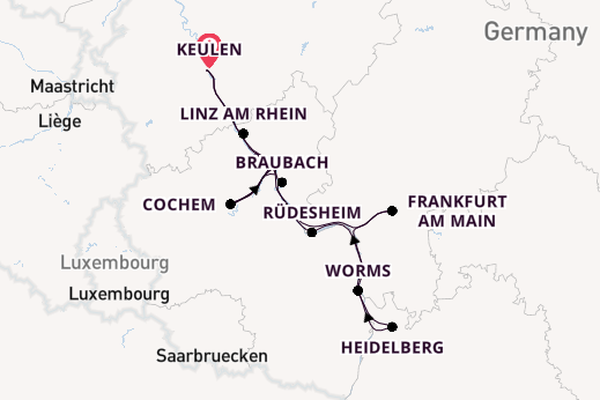 Rijn vanaf Keulen, Duitsland met de Swiss Crystal