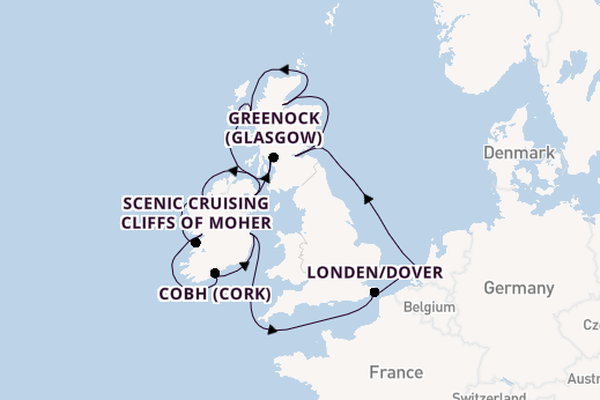 Britse Eilanden vanaf Rotterdam, Nederland met de Nieuw Statendam