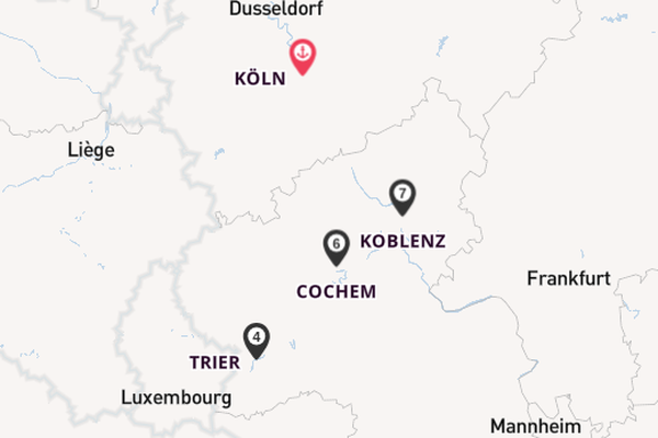 Mosel ab Köln, Deutschland auf der A-ROSA CLEA