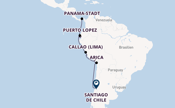 Südamerika ab Panama-Stadt, Panama auf der VASCO DA GAMA