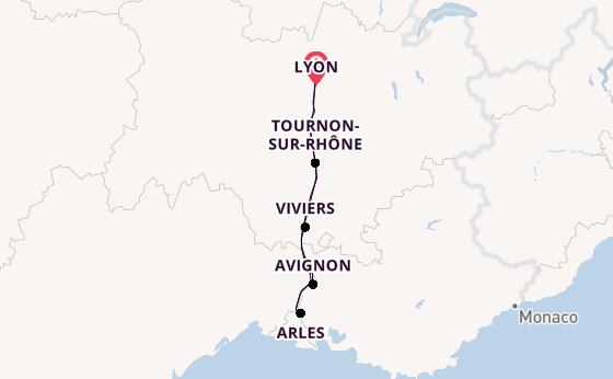 Rhône ab Lyon, Frankreich auf der BIJOU DU RHÔNE
