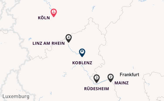 Rhein ab Köln, Deutschland auf der Anna Katharina