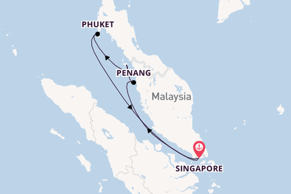 South East Asia from Singapore, Singapore with the Navigator of the Seas 