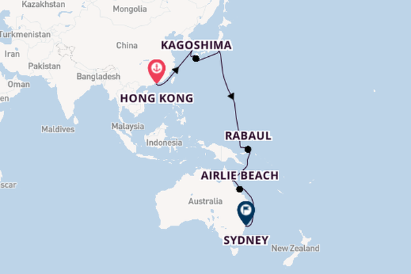 Japan from Hong Kong, China with the Queen Elizabeth