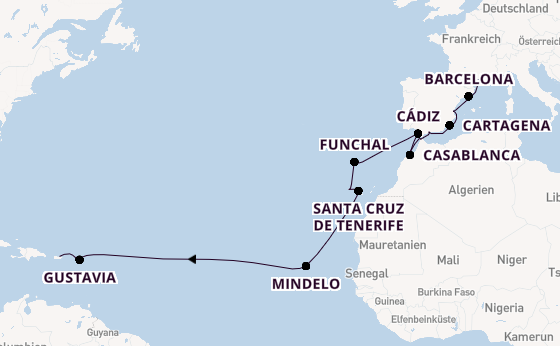Westliches Mittelmeer ab Monte-Carlo, Monaco auf der Silver Dawn