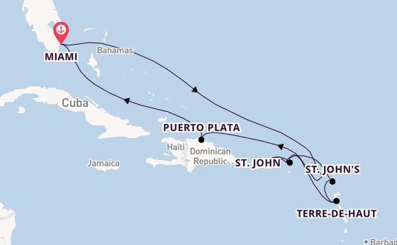 Caribbean vanaf Miami, Verenigde Staten met de EXPLORA III