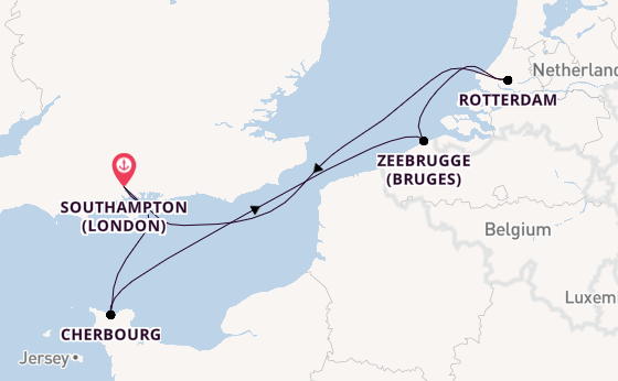 England from Southampton, England with the MSC Virtuosa