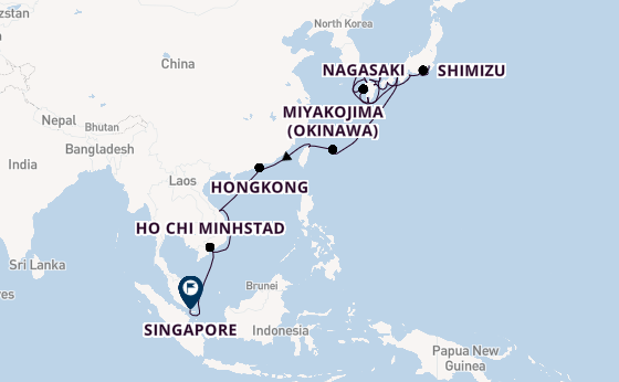 Oost-Azië vanaf Tokio, Japan met de Seabourn Encore