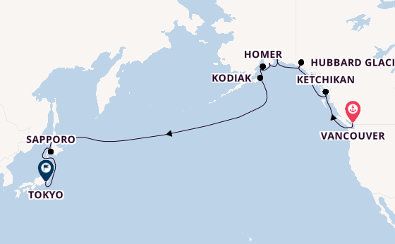 Transpacific from Vancouver, Canada with the Viking Venus