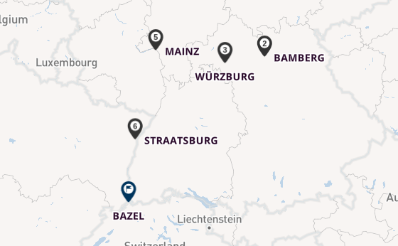 Rijn vanaf Nürnberg, Duitsland met de Celebrity Compass