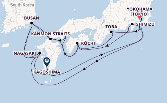 Japan from Yokohama (Tokyo), Japan with the Diamond Princess