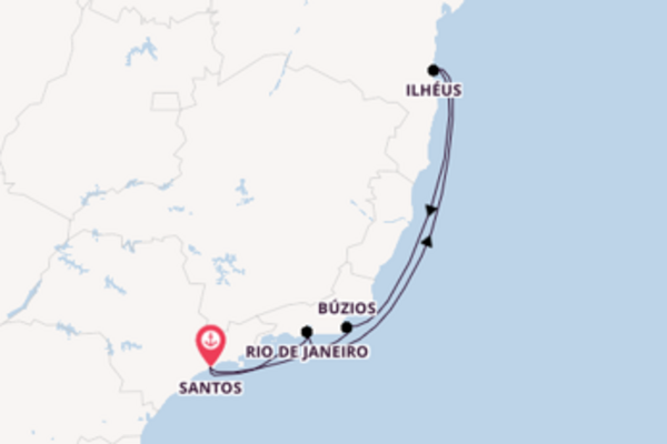7 day journey from Santos
