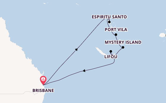 South Pacific from Brisbane, Australia with the Carnival Encounter