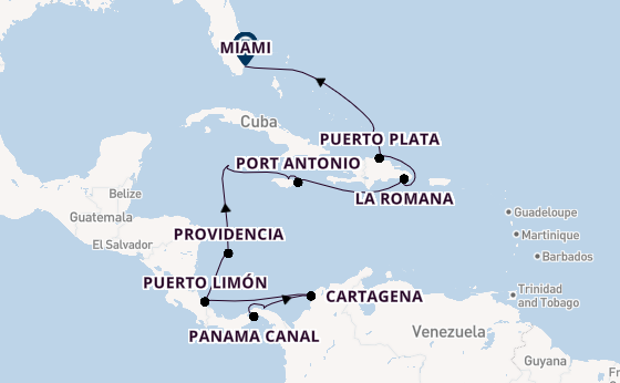 Caribbean from Panama City, Panama with the MS EUROPA 2