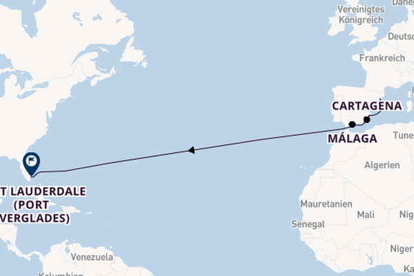 Transatlantik ab Barcelona, Spanien auf der Allure of the Seas