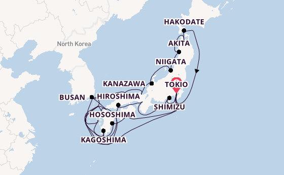 Japan vanaf Tokio, Japan met de Seabourn Encore