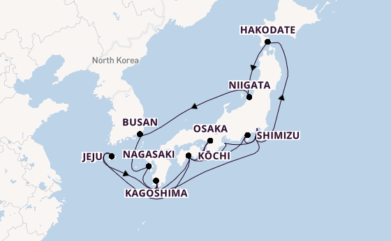 Japan vanaf Tokio, Japan met de Sapphire Princess