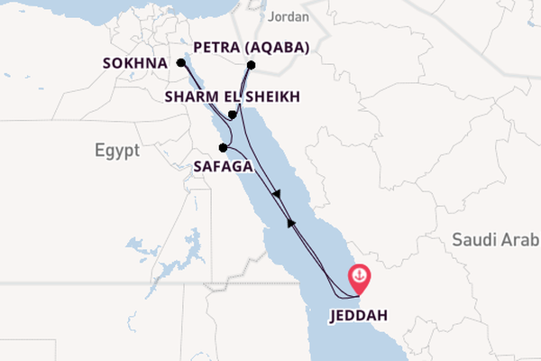 Middle East from Jeddah, Saudi Arabia with the Explora V