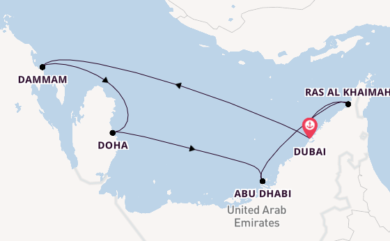 Arabian Gulf from Dubai, United Arab Emirates with the EXPLORA I