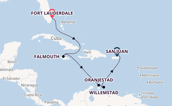 Caribbean vanaf Fort Lauderdale, Verenigde Staten met de Emerald Princess