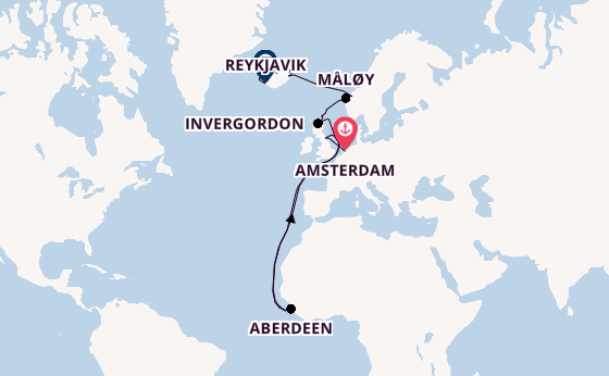 Arctic from Amsterdam, Netherlands with the Seven Seas Mariner