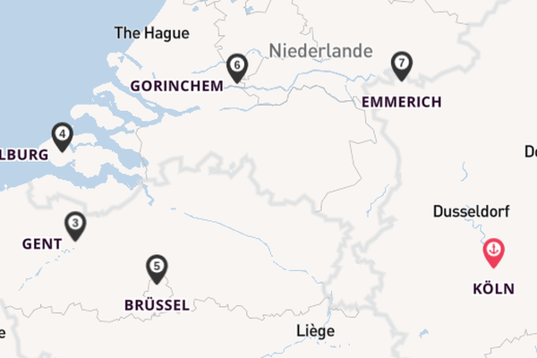 Rhein ab Köln, Deutschland auf der A-ROSA AQUA