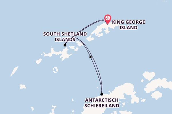 Antarctica vanaf King George Island, Antarctica met de Silver Endeavour