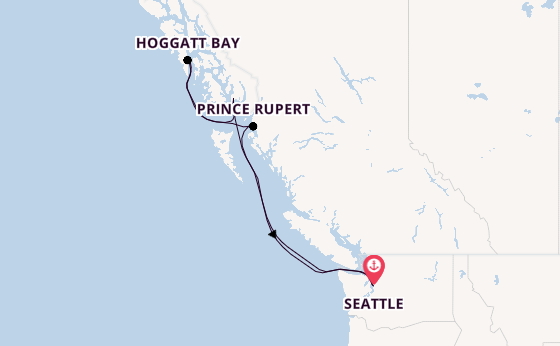 Alaskan Glacier Blues and Coastal Views with Seattle Stay