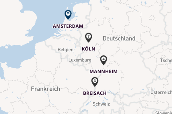 Rhein ab Basel, Schweiz auf der VIVA ENJOY