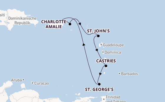 Karibik ab San Juan, Puerto Rico auf der Celebrity Summit