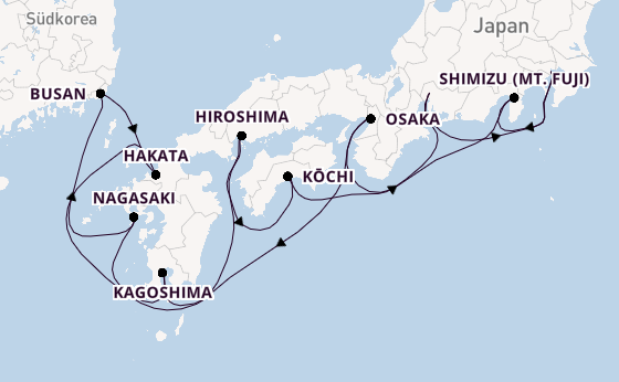 Japan ab Tokio, Japan auf der Noordam