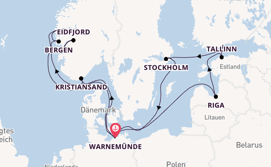 Norwegen ab Warnemünde auf AIDAdiva