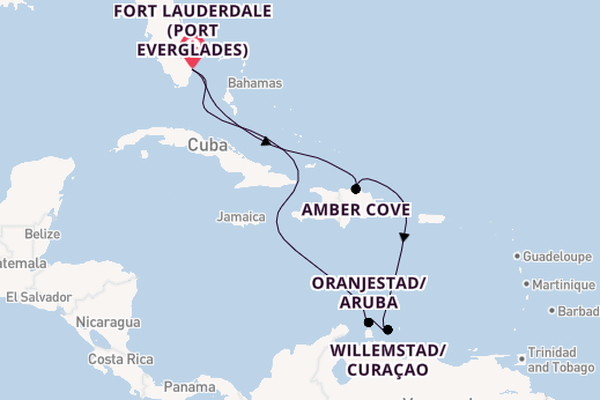Caribbean from Fort Lauderdale (Port Everglades), Florida, USA with the Regal Princess