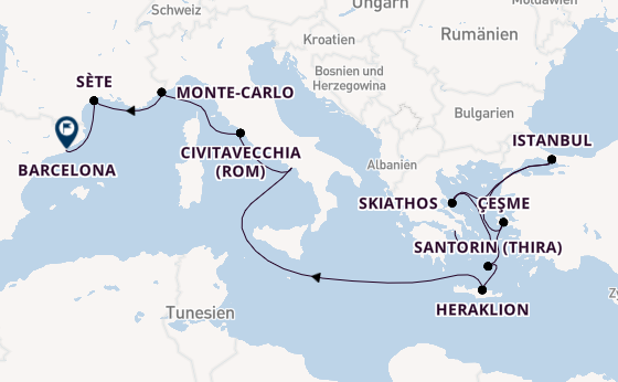 Mittelmeer ab Piräus (Athen), Griechenland auf der Marina