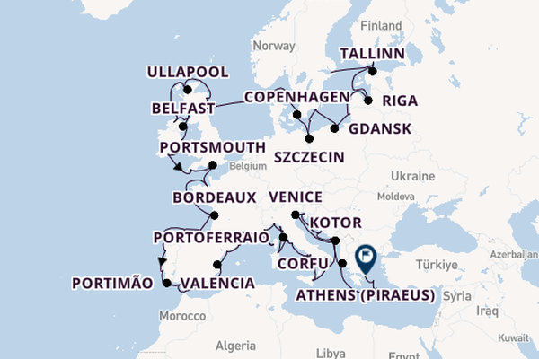 Mediterranean Sea from Stockholm, Sweden with the Azamara Quest