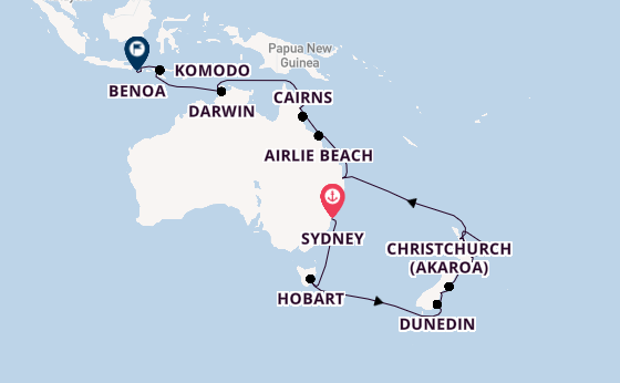 Australia and New Zealand from Sydney, Australia with the Seven Seas Mariner
